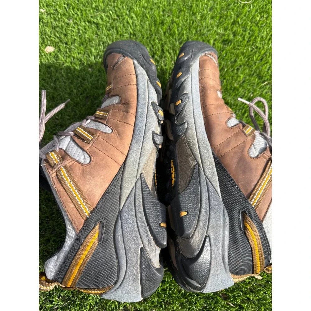 Keen Targhee II Waterproof Hiking Shoes Mens 10 Brown Leather Low Top 1002363